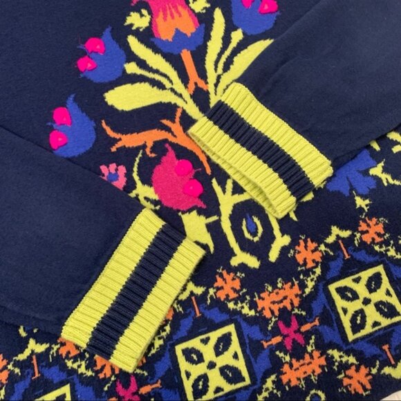 Anthropologie onogram loral ntarsia weater - Picture 9 of 16